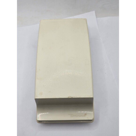 Vintage Tupperware Almond Double Stick Butter or Cream Cheese Keeper Dish w/ Lid - Picture 2 of 11